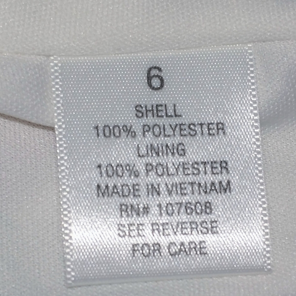 (Host Pick)Roz & Ali White And Pink Floral High-Low Dress Size 6 - Picture 12 of 13